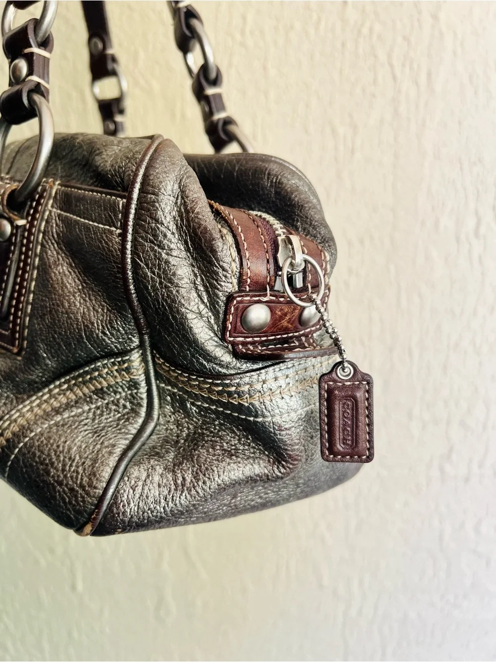 Coach Soho Shoulder Bag in Metallic Silver - Picture 3 of 13